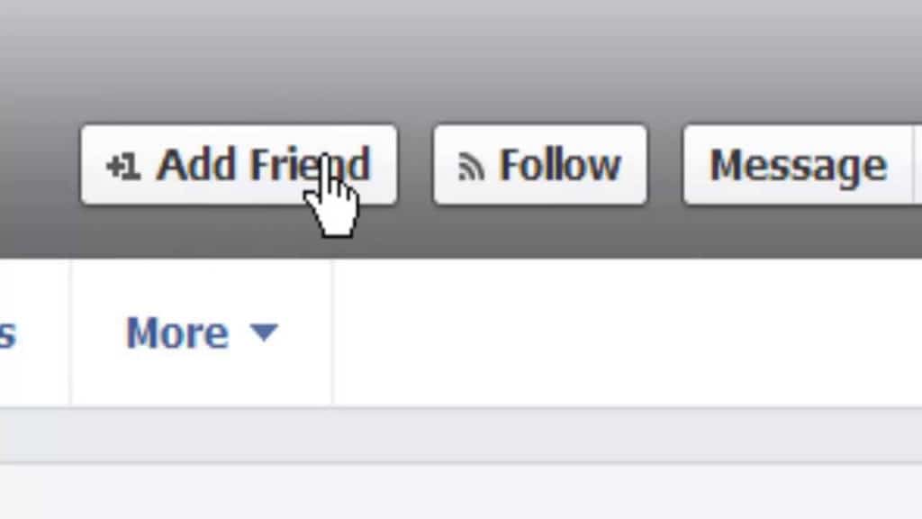 The Facebook add friend button.