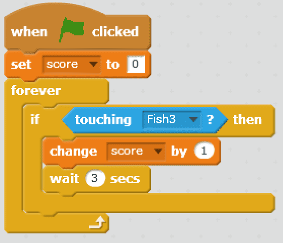 Four different script blocks for each arrow key when pressed.