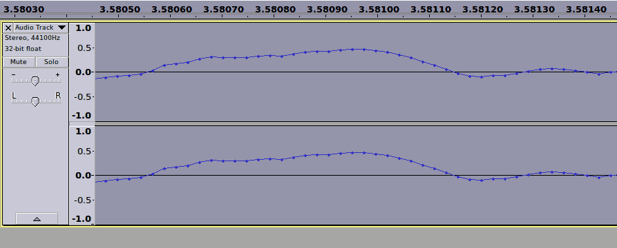 An image showing the recording being zoomed in even closer.