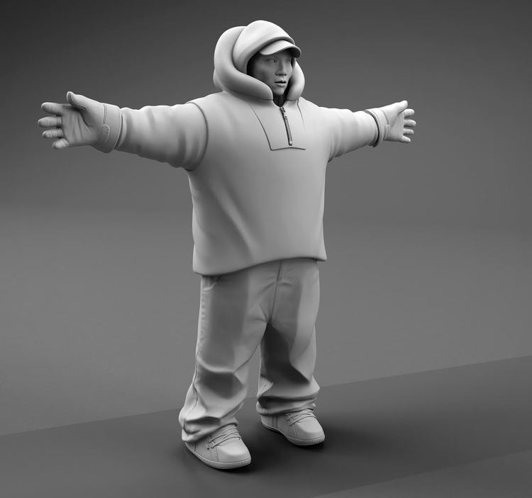 3D model of qalupaliks main character with no texture