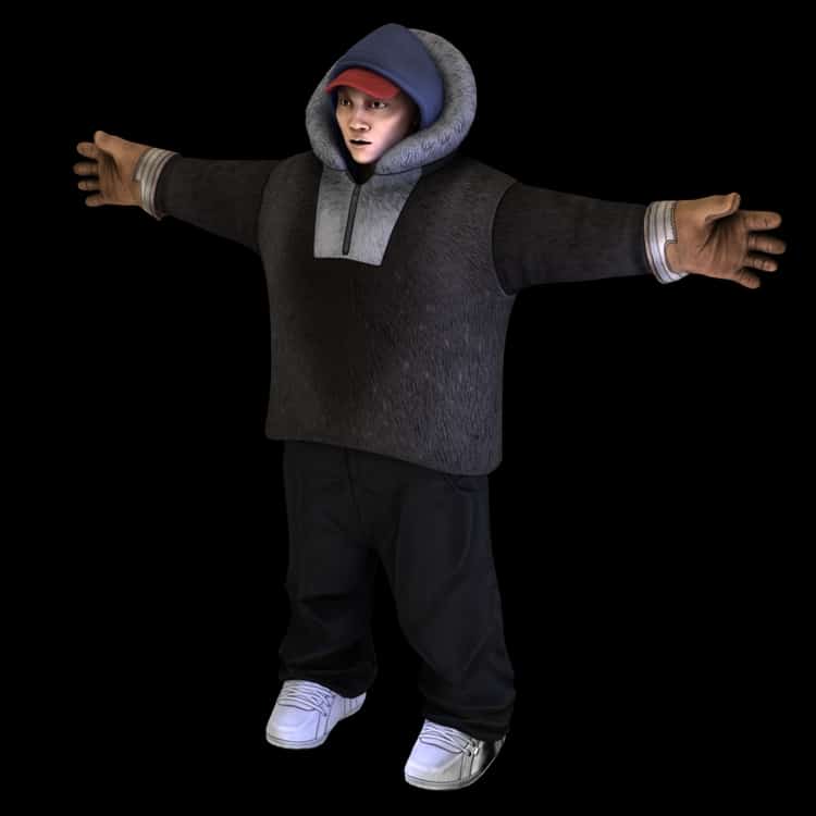 3D model of qalupaliks main character