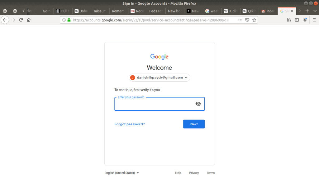 Gmail requesting your password to delete your gmail.