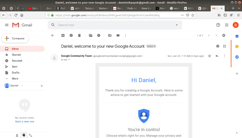 Google community email open on gmail.