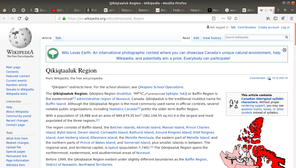 Qikiqtaaluk region Wiki page.
