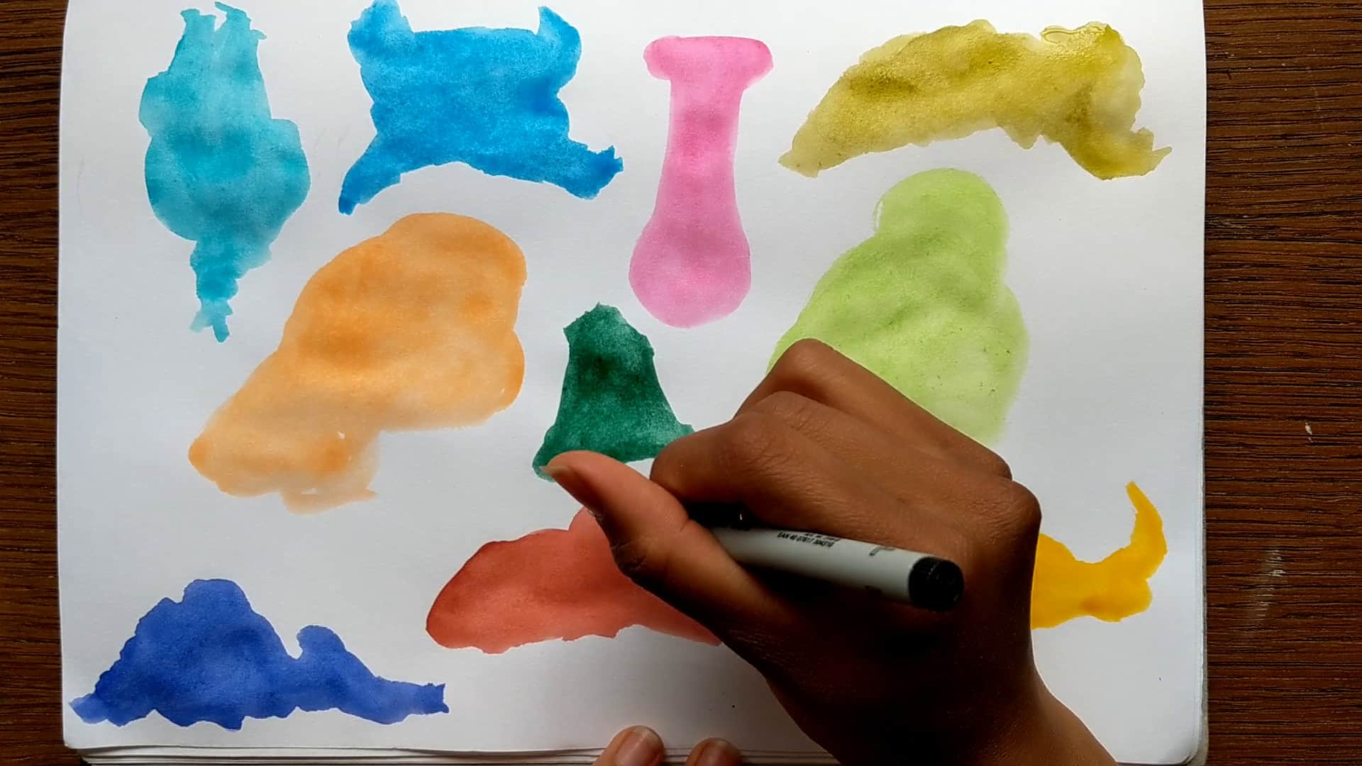 blobs of paint