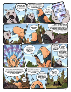 The second page of the Bearanormal Activity comic by Kate Craig.