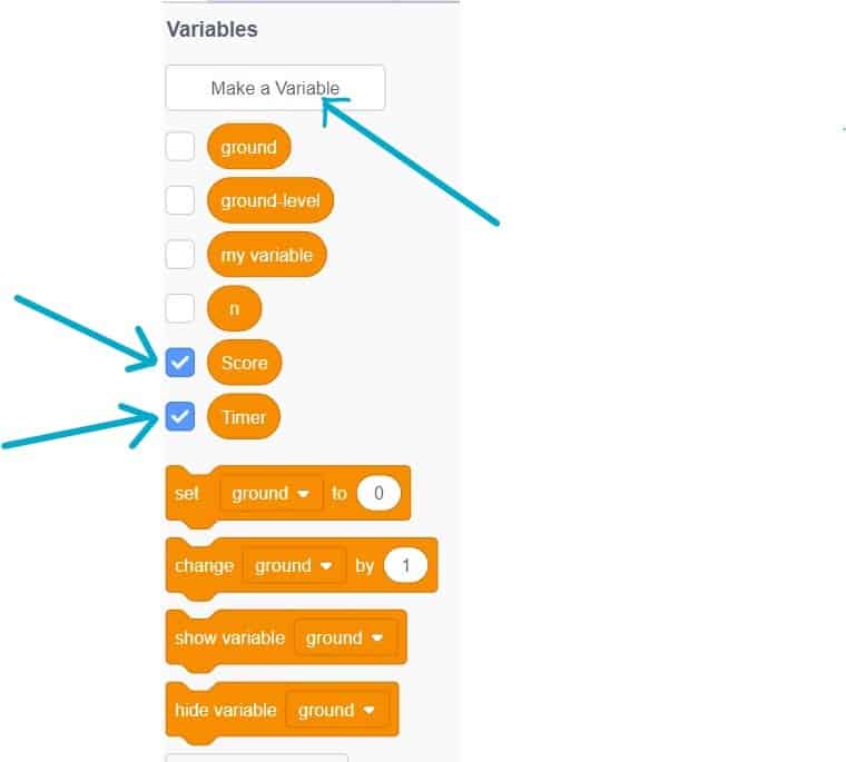 Variable block options.