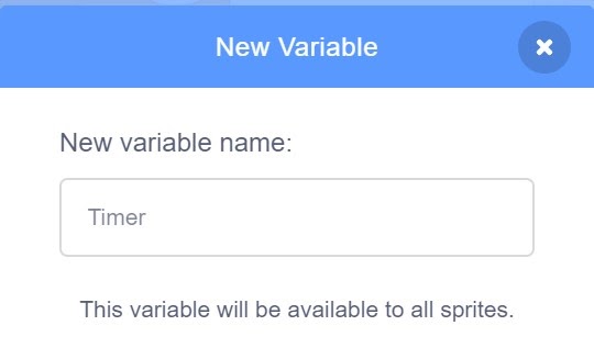 Name new variable option.