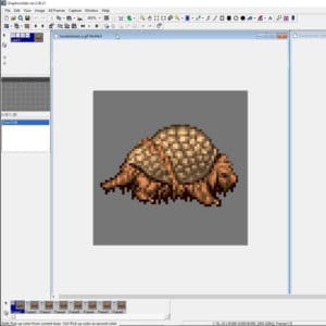 A screenshot of work in progress created in GraphicsGale.