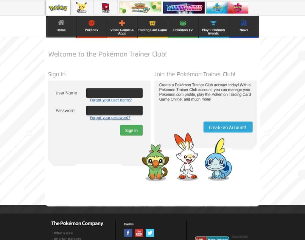 I forgot my Pokémon Trainer Club user name. How do I retrieve it? – Pokémon  Support