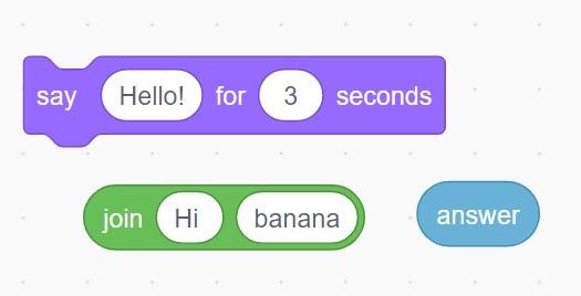 Scratch code blocks separated.