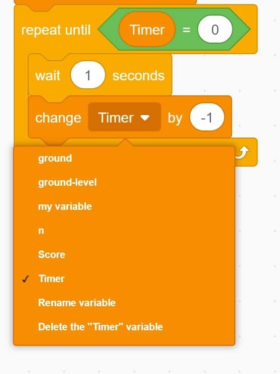 Variable block choices.