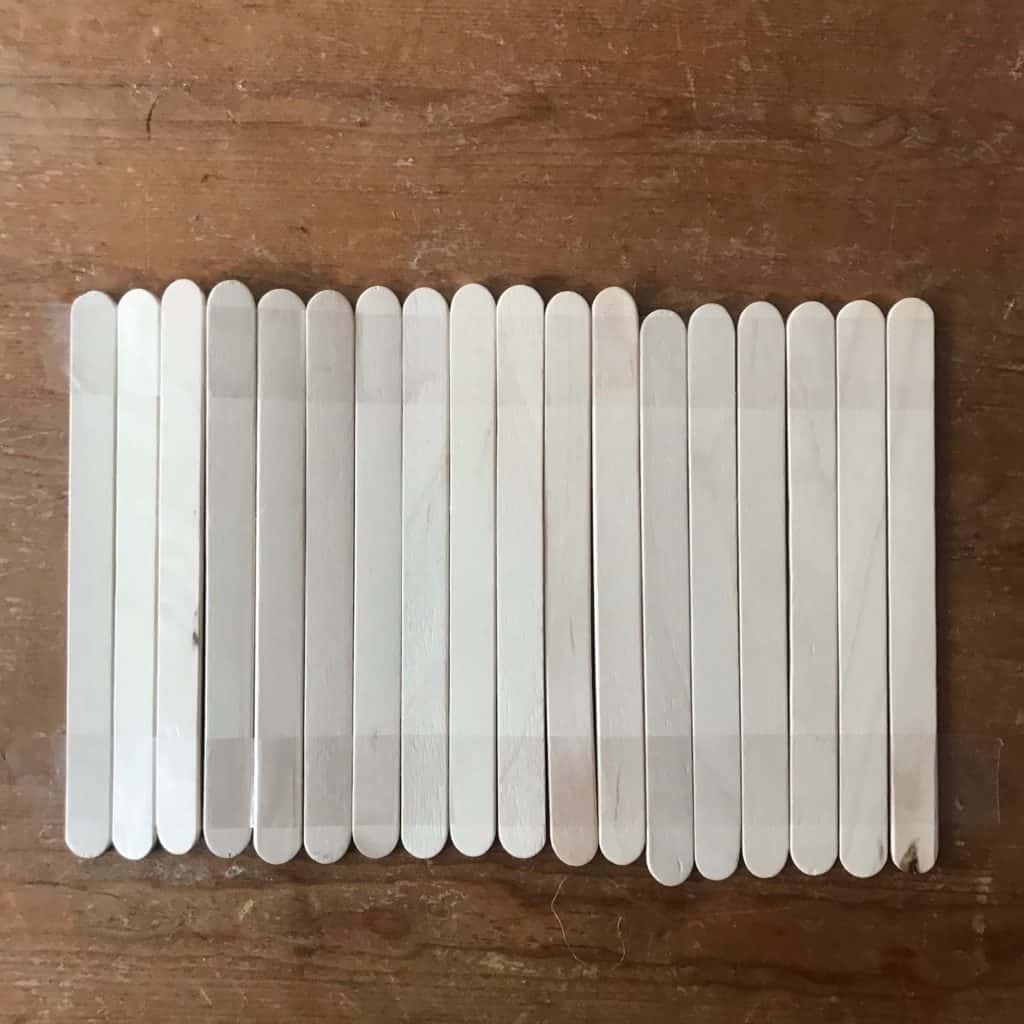 Popsicle sticks taped together.