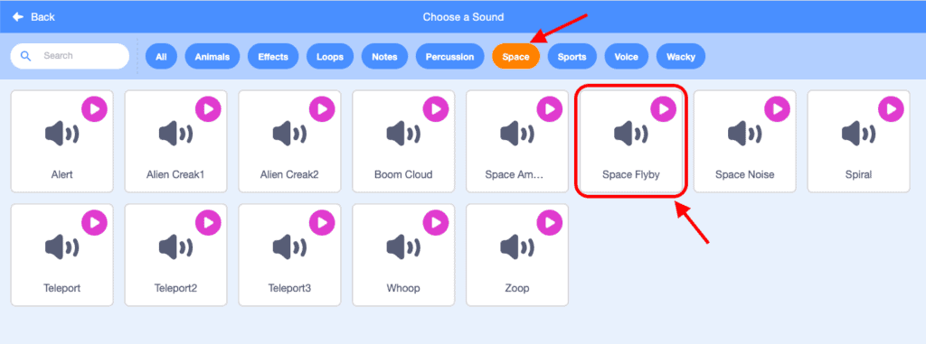 Choose sound option.
