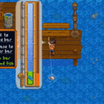 Stardew Valley fishing mini-game. Captured using OBS Studio on May 28, 2020.