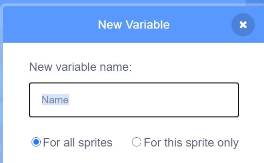 Option to change your variable name.