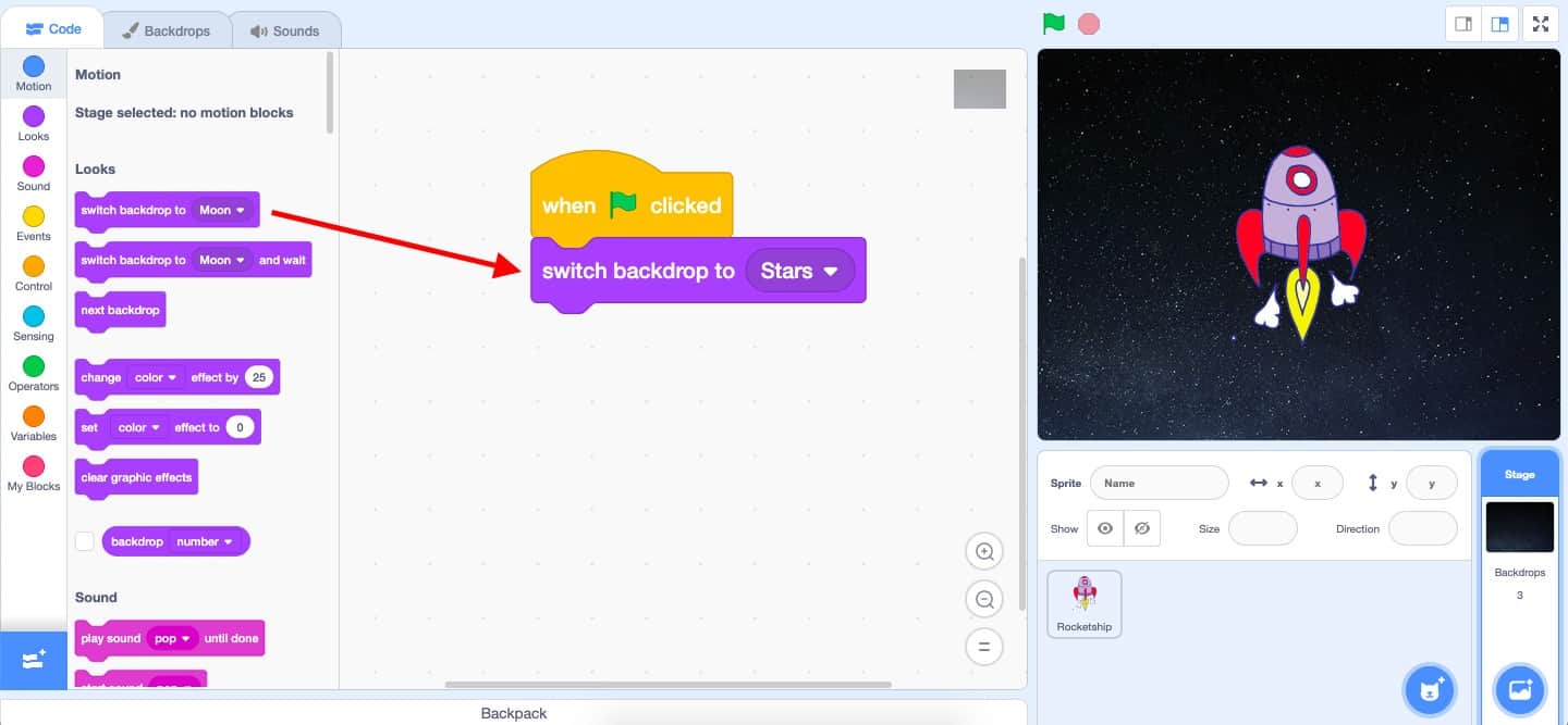 Scratch Basics Episode 10: Coding Backdrop Changes - Pinnguaq