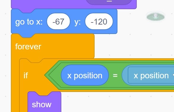 Up close look at Scratch code blocks.