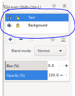 Text and background drop down. Text is selected.