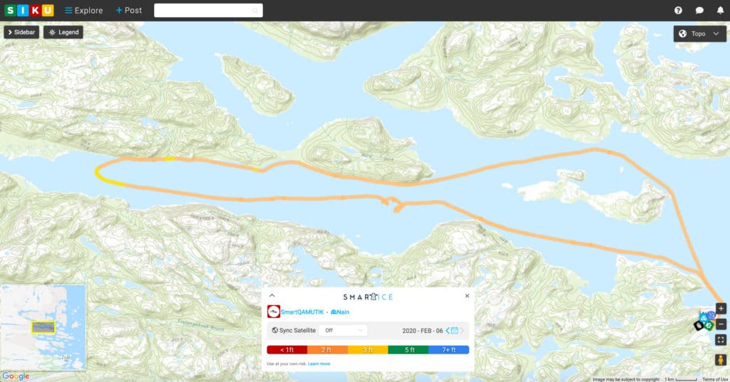 SmartICE track viewed on SIKU