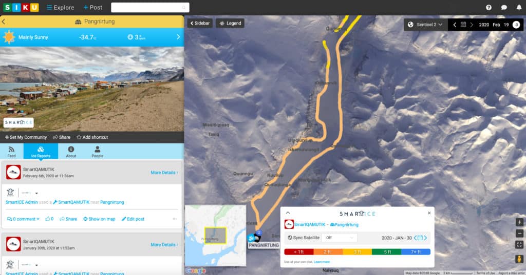 SmartICE being used through SIKU application