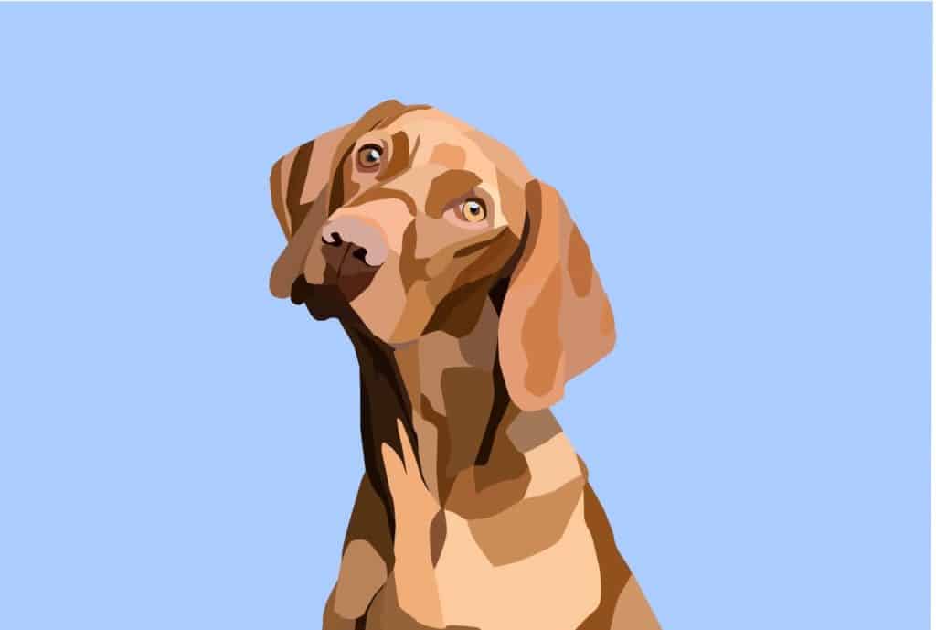 Art of a dog created in Inkscape.