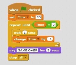 A group of Scratch blocks.