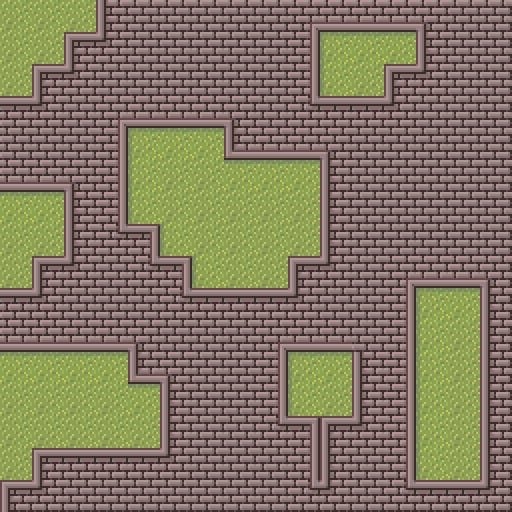 Level designed using the tile sets layered in a variety of ways.