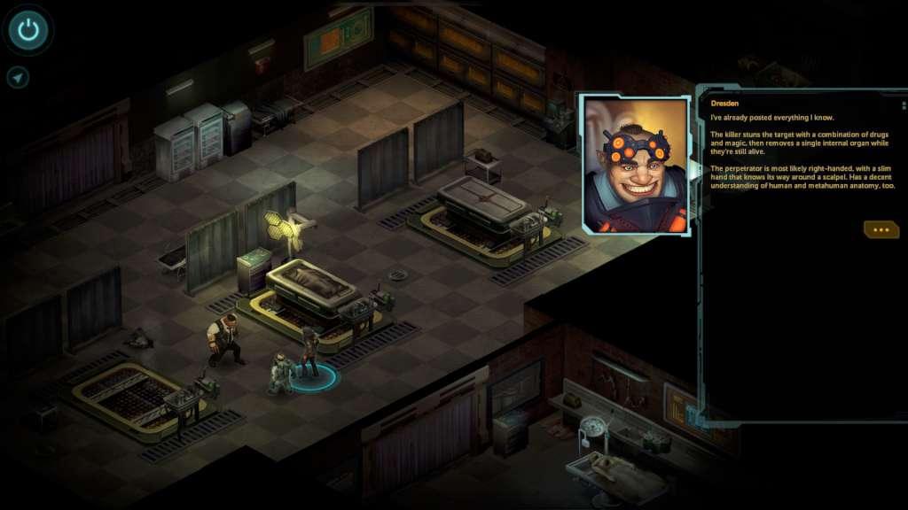 Shadowrun Returns on PC displaying an isometric example.