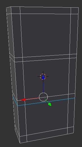 A rectangle cut in Blender.