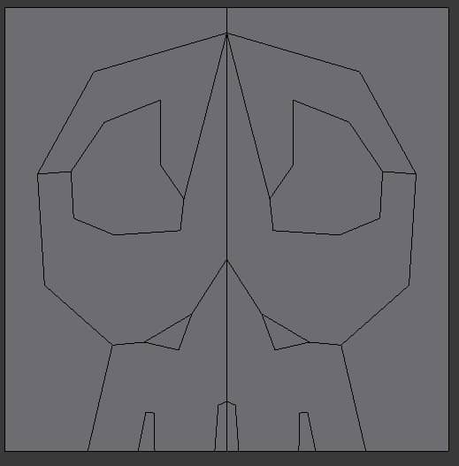 Skull design progress in Blender.