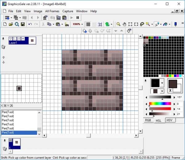 Pixel Art 3B Advanced Tiles In GraphicsGale Pinnguaq