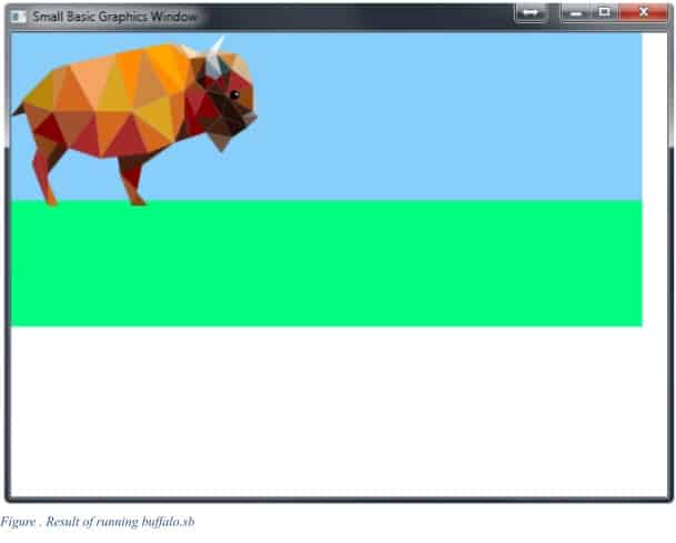 A screenshot of work in progress in Small Basic.
