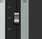 The volume fader tool used to set the volume by dragging it up and down.