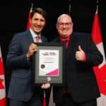 Benjamin Kelly accepts the 2019 Prime Minister’s Award for Teaching Excellence in STEM