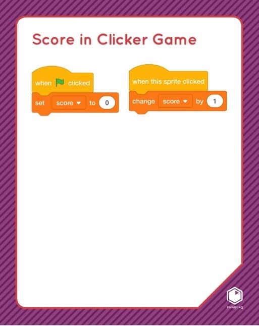 Score in Clicker Game Scratch card