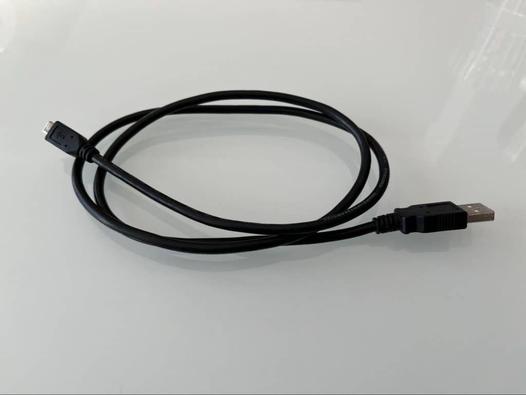 Image of the USB to microUSB cable