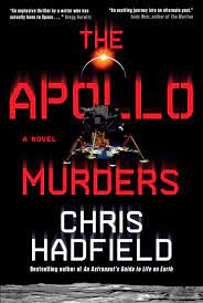 The Apollo Murders book cover with spacecraft against a dark background