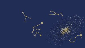 Constellations on a blue background.